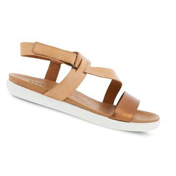 Women's Ecco Simpil Flat Sandals Brown | SG 192EBC